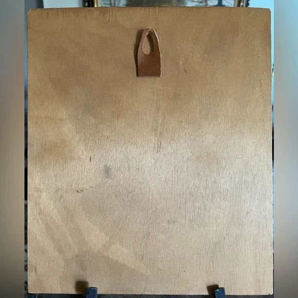 80’s Martinique Golden Tanned Tooled Leather Creole Girl w/Knotted Madras - Picture 3 of 5